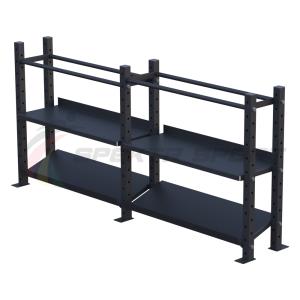 Купить Модульный стеллаж для гантелей, гирь и медболов 2580х430х1200 (2 секции) в Адыгейске 