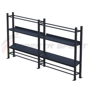 Купить Модульный стеллаж для гантелей, гирь и медболов 3780х430х1950 (2 секции) в Адыгейске 