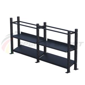 Купить Модульный стеллаж для гантелей, гирь и медболов 3780х430х1200 (2 секции) в Адыгейске 