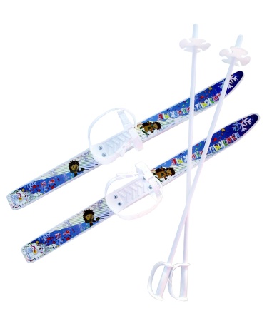 Купить Комплект лыжный детский Лыжики-пыжики с палками в Адыгейске 